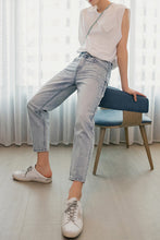 Load image into Gallery viewer, Sicilian men&#39;s summer loose straight casual pants men&#39;s Korean version of the trend of men&#39;s nine-point light blue jeans
