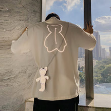 Load image into Gallery viewer, Sicilian men&#39;s assembly bag Hong Kong style half-sleeved men&#39;s trend loose five-point sleeve reflective printing white short-sleeved t-shirt
