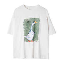 Load image into Gallery viewer, Sicilian men&#39;s summer white short-sleeved men&#39;s tide brand trend loose five-point sleeve men&#39;s half-sleeved printed t-shirt
