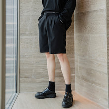Load image into Gallery viewer, Sicilian men&#39;s casual suit five-point pants male Korean version of the trend of men&#39;s loose straight black suit shorts
