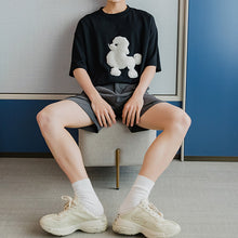 Load image into Gallery viewer, Sicilian men&#39;s summer Harajuku style short-sleeved men&#39;s tide brand trend loose boys white tide brand design t-shirt
