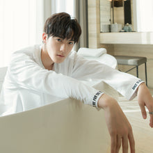 Load image into Gallery viewer, Sicilian men&#39;s autumn Korean version of the bottoming shirt men&#39;s inner style men&#39;s loose printing white long-sleeved t-shirt
