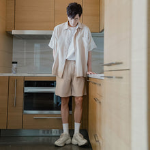 Load image into Gallery viewer, Sicilian men&#39;s summer thin short-sleeved shirt shorts two-piece Korean version of the trend of men&#39;s casual suit men
