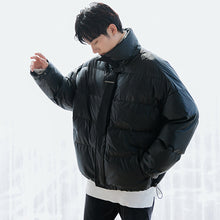 Load image into Gallery viewer, Sicilian men&#39;s stand-up collar jacket design sense tie bread clothes Korean style loose trend jacket men
