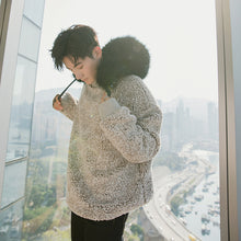 Load image into Gallery viewer, Sicilian men&#39;s Korean version of the trend of spring and autumn men&#39;s jacket coat loose thick lamb wool round neck sweater men&#39;s trend
