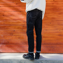 Load image into Gallery viewer, Sicilian Men&#39;s Men&#39;s Casual Pants Men&#39;s Korean Autumn Black Loose Straight Thicken Jeans
