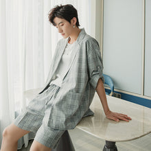 Load image into Gallery viewer, Sicilian men&#39;s spring Korean plaid suit jacket shorts two-piece suit men&#39;s casual suit suit men
