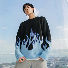 Load image into Gallery viewer, Sicilian Men&#39;s Men&#39;s Round Neck Sweater Design Sense Color-blocking Tops Teen Trend Handsome Pullover Knitwear

