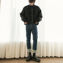 Load image into Gallery viewer, Sicilian men&#39;s men&#39;s thick nine-point jeans Korean version of the trend loose straight pants men&#39;s autumn
