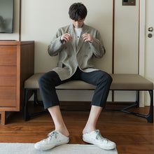 Load image into Gallery viewer, Sicilian men&#39;s autumn plaid suit jacket men&#39;s Korean version of the trend of men&#39;s loose casual British style suits
