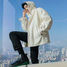 Load image into Gallery viewer, Sicilian men&#39;s winter new thick short woolen coat men&#39;s trend loose handsome all-match hooded jacket
