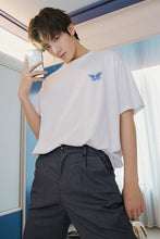 Load image into Gallery viewer, Sicilian men&#39;s summer Harajuku style short-sleeved men&#39;s tide brand trend loose men&#39;s five-point sleeve printing white t-shirt
