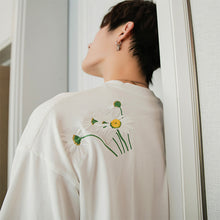 Load image into Gallery viewer, Sicilian men&#39;s summer white short-sleeved men&#39;s tide brand trend loose men&#39;s five-point sleeve Korean embroidered t-shirt
