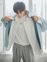 Load image into Gallery viewer, Sicilian men&#39;s spring clothes men&#39;s new trend loose and handsome deerskin velvet double-sided wear fake two-piece jacket jacket
