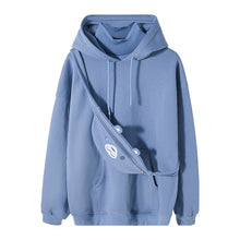 Load image into Gallery viewer, Sicilian men&#39;s winter new loose and thick men&#39;s hooded sweater with messenger bag fake two high neck tops
