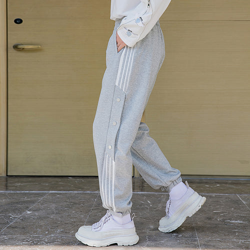 Sicilian Men's 2021 New Striped Casual Pants Men's Spring Youth Loose Foot Sports Buttoned Pants