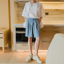 Load image into Gallery viewer, Sicilian men&#39;s summer five-point casual pants male Korean version of the trend loose wild men&#39;s tide brand black shorts
