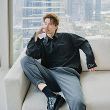 Load image into Gallery viewer, Sicilian men&#39;s autumn long-sleeved white shirt men&#39;s Korean style trendy handsome loose men&#39;s white shirt jacket
