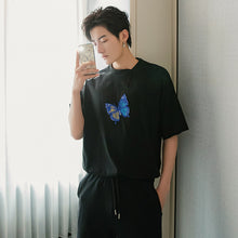 Load image into Gallery viewer, 【Limited Time Special】Summer white short-sleeved men&#39;s tide brand trend men&#39;s half-sleeved loose five-point sleeve embroidered t-shirt
