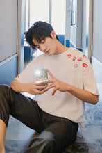 Load image into Gallery viewer, Sicilian men&#39;s summer white short-sleeved men&#39;s tide brand trend men&#39;s loose five-point sleeve design printed t-shirt
