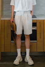 Load image into Gallery viewer, Sicilian men&#39;s summer thin section casual five-point pants male Korean version of the trend loose men&#39;s white suit shorts
