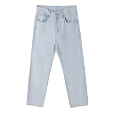 Load image into Gallery viewer, Sicilian men&#39;s autumn light-colored pants male Korean version of the trend of all-match trousers loose straight light blue jeans
