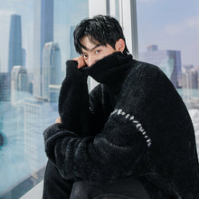 Load image into Gallery viewer, Sicilian Men&#39;s Men&#39;s Handsome Turtleneck Sweater Loose Thickening Korean Trend Top-stitch Knitwear

