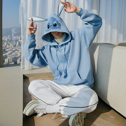 Sicilian men's winter new bear head hooded sweater male Korean version of the trend loose wild cute long-sleeved shirt
