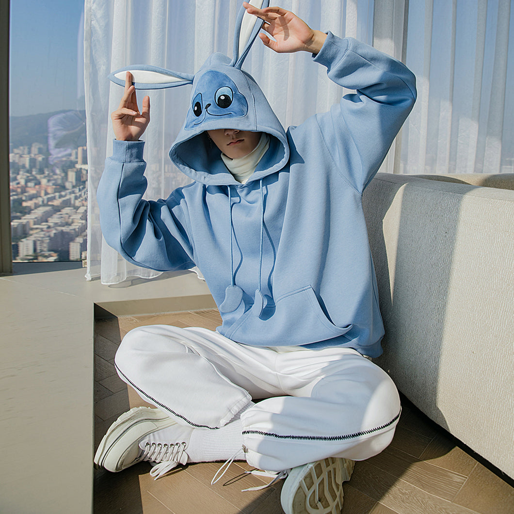 Sicilian men's winter new bear head hooded sweater male Korean version of the trend loose wild cute long-sleeved shirt