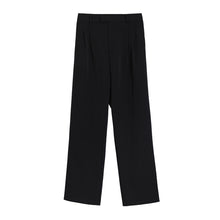 Load image into Gallery viewer, Sicilian men&#39;s black suit casual pants men&#39;s summer thin section Hong Kong style solid color drape loose straight mopping pants

