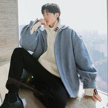 Load image into Gallery viewer, Sicilian men&#39;s winter new single-breasted woolen coat loose casual young people Korean trend jacket men
