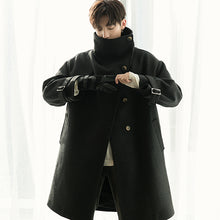 Load image into Gallery viewer, 【Spot quick delivery】Mid-length woolen coat men Korean style trend spring and autumn loose thick woolen coat men
