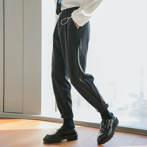 Sicilian men's spring clothes new loose-fitting pants trend all-match trousers male Korean handsome black casual pants